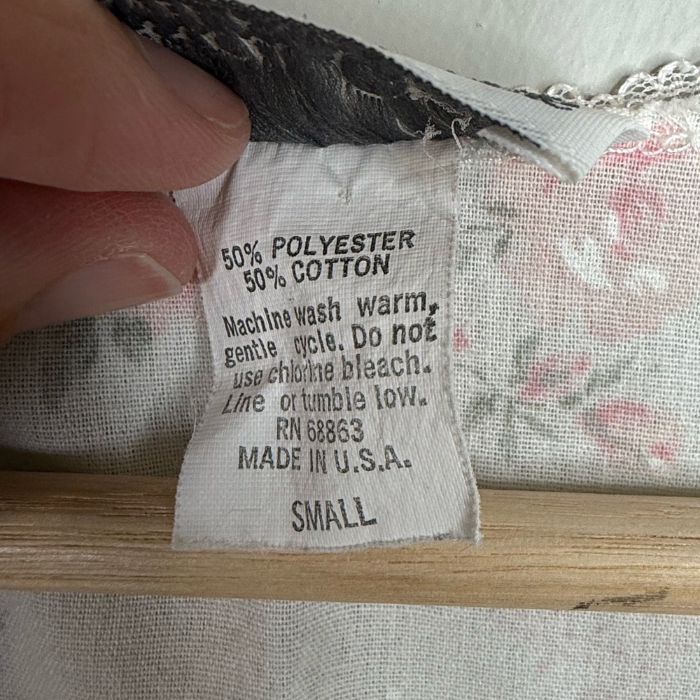 Vintage Willow Creek Floral Nightgown Lace Trim Slip Dress Nightdress Small NWOT - Picture 4 of 8